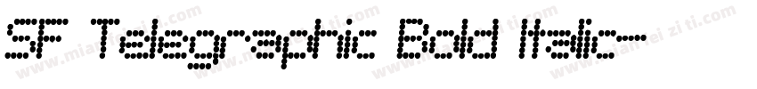 SF Telegraphic Bold Italic字体转换